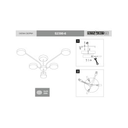 Люстра Петрасвет S2390-6, 6хGX53 макс, 20Вт