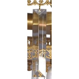 Хрустальная подвеска для люстры плашка золото