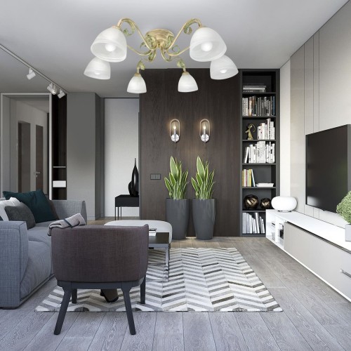 Люстра потолочная 6 плафонов S2244-6