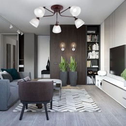 Люстра Петрасвет S2197-5, 5хЕ27 макс, 60Вт